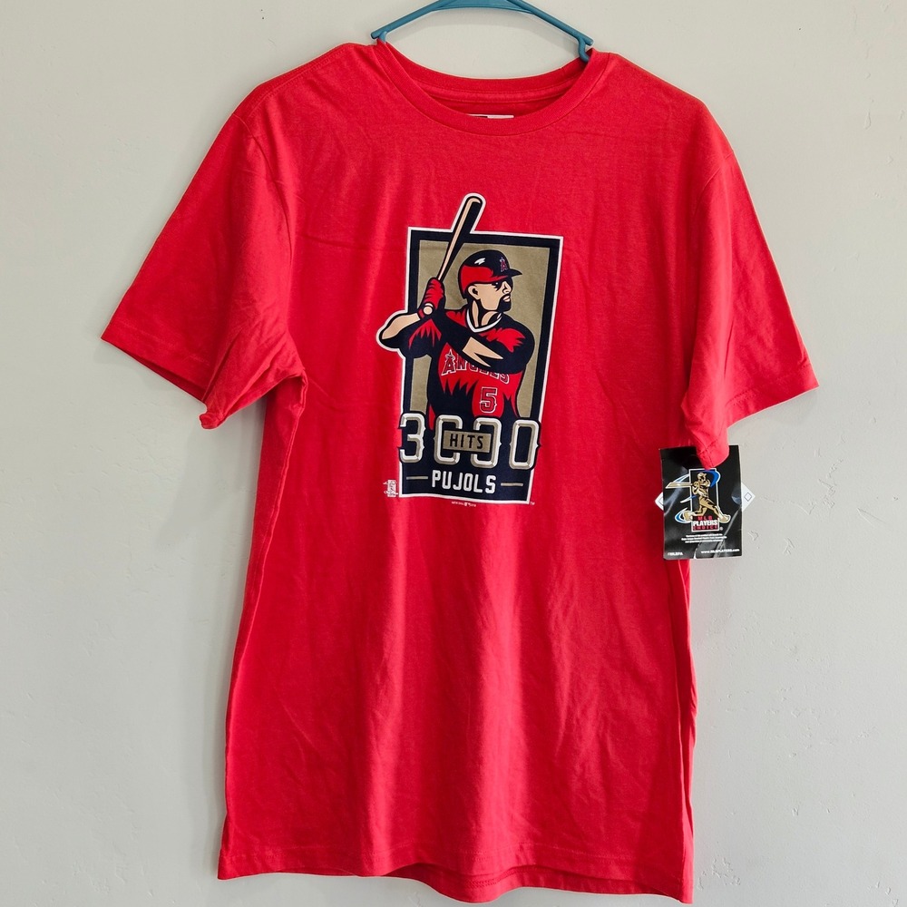 New Era Albert Pujols 3000 Hits‎ Los Angeles Angels T-Shirt Men's M